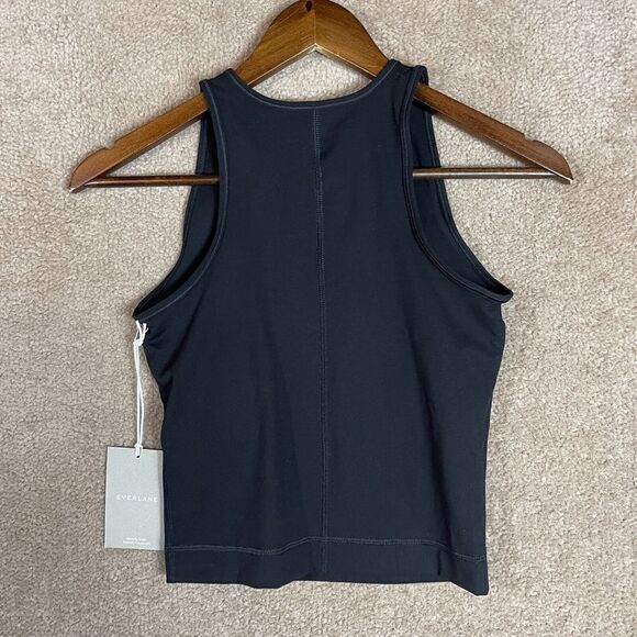 Everlane The Perform Crop Tank Top Womens Size XS Black Stretch‎ Nylon Shirt NEW - Picture 9 of 10